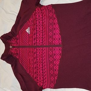 Womens adidas climawarm zip up running jacket and pants size small